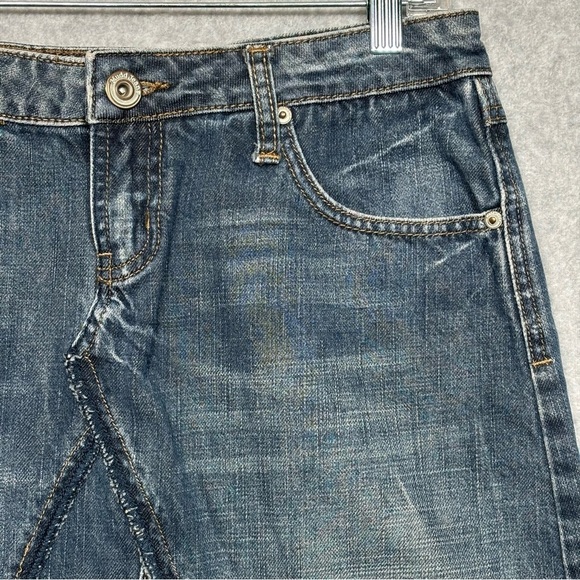 Mudd Dresses & Skirts - Mudd Vintage Y2K Blue Jean Denim Above the Knee Skirt-Juniors Size 11